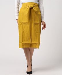 KOBE LETTUCE | 170%の伸縮率でストレスフリー♪選べる2丈[ミディアム/ロング]ウエストリボン付きストレッチタイトスカート＊ボトムス/レディース/ミディ丈[M2207]神戸レタス(スカート)