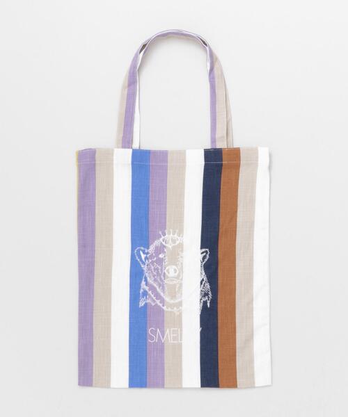 SMELLY(スメリー)の「エコバッグ(エコバッグ/サブバッグ・レディース・ライトブルー/ネイビー/グリーン/ライトブラウン/ベージュ系その他/ストライプ/ベージュ/ブラウン/オリーブ/グリーン系その他/ブルー系その他/ライトベージュ・-)」の12枚目の写真