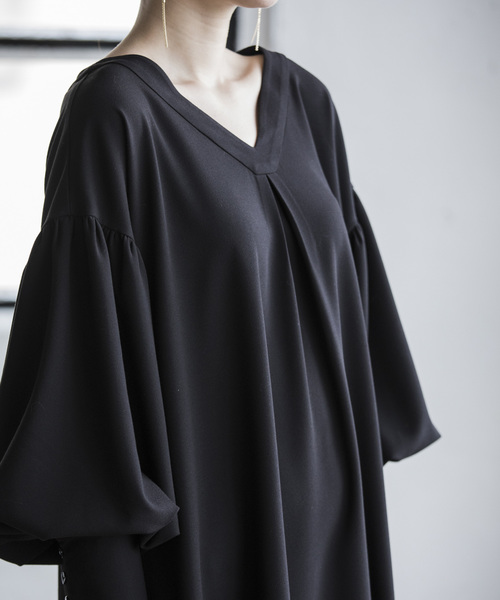 Emma Taylor（エマテイラー）の「ギャザーフレアドレス（ワンピース・レディース・ブラック/レッド/アイボリー・FREE）」の15枚目の写真