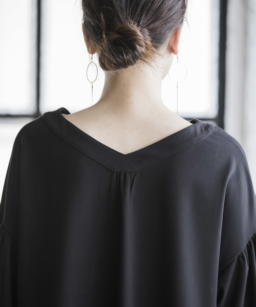 Emma Taylor（エマテイラー）の「ギャザーフレアドレス（ワンピース・レディース・ブラック/レッド/アイボリー・FREE）」の17枚目の写真