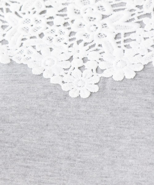 grove（グローブ）の「【WEB限定サイズあり】襟レース長袖プルオーバー（Tシャツ/カットソー・レディース・ブラック/ダークグリーン/グレー/アイボリー・04/01/02/03）」の10枚目の写真