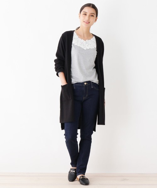 grove（グローブ）の「【WEB限定サイズあり】襟レース長袖プルオーバー（Tシャツ/カットソー・レディース・ブラック/ダークグリーン/グレー/アイボリー・04/01/02/03）」の11枚目の写真