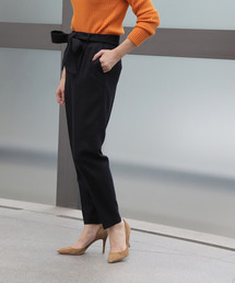 ウエストリボンセンタープレスタックパンツ