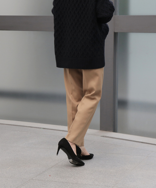 Tiara(ティアラ)の「ウエストリボンセンタープレスタックパンツ(その他パンツ・レディース・ネイビー/パープル/キャメル・S/M/L)」の8枚目の写真