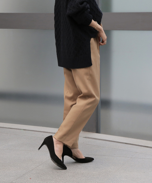 Tiara(ティアラ)の「ウエストリボンセンタープレスタックパンツ(その他パンツ・レディース・ネイビー/パープル/キャメル・S/M/L)」の9枚目の写真