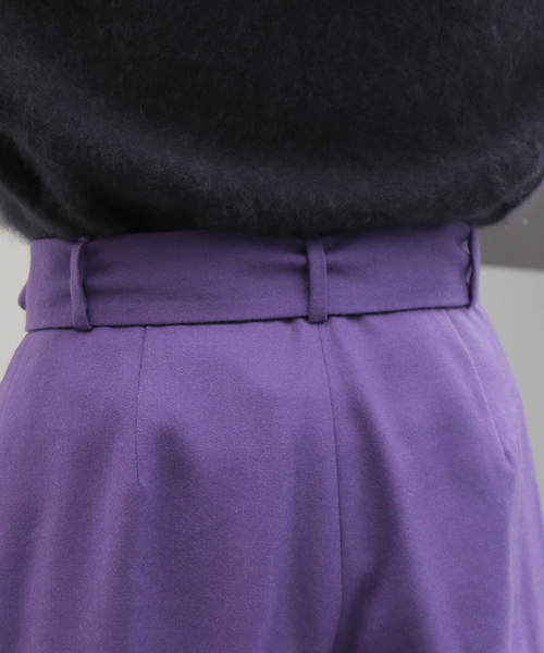 Tiara(ティアラ)の「ウエストリボンセンタープレスタックパンツ(その他パンツ・レディース・ネイビー/パープル/キャメル・S/M/L)」の17枚目の写真