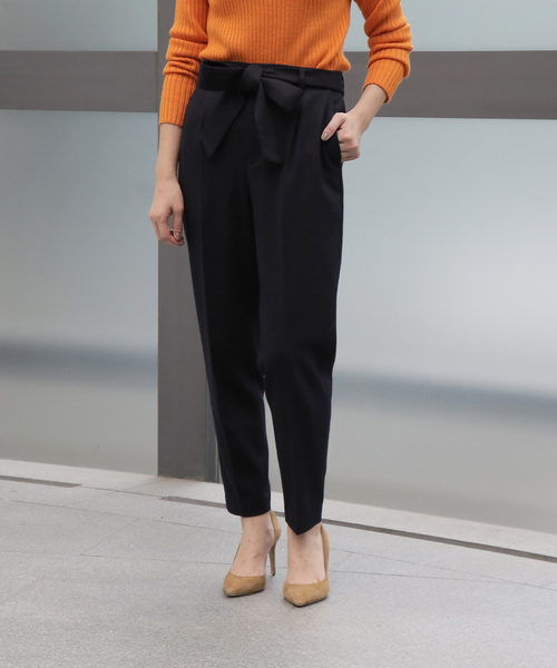 Tiara(ティアラ)の「ウエストリボンセンタープレスタックパンツ(その他パンツ・レディース・ネイビー/パープル/キャメル・S/M/L)」の19枚目の写真