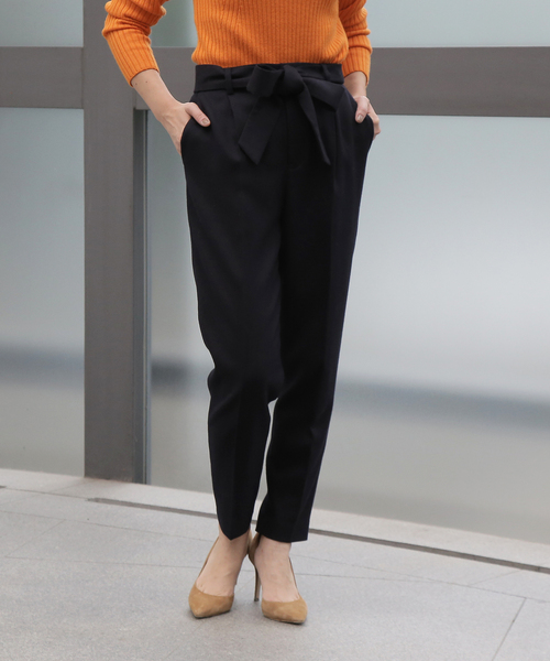 Tiara(ティアラ)の「ウエストリボンセンタープレスタックパンツ(その他パンツ・レディース・ネイビー/パープル/キャメル・S/M/L)」の21枚目の写真