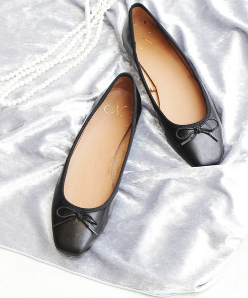 N.（N. Natural Beauty Basic）（エヌエヌナチュラルビューティーベーシック）の「スクエアバレエシューズ（バレエシューズ・レディース・ブラウン系その他/ゴールド/ブラック・SMALL/MEDIUM/LARGE）」の2枚目の写真