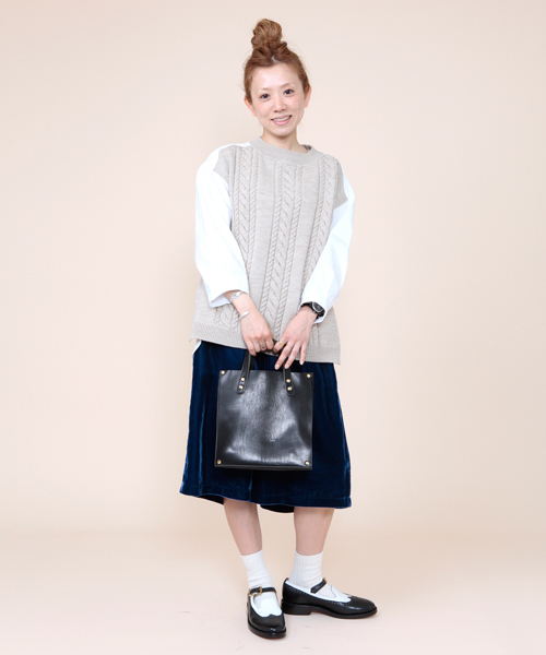 BEAMS BOY(ビームスボーイ)の「○BEAMS BOY / SQUARE BAG(ハンドバッグ・レディース・ブラック/ライトブラウン・ONE SIZE)」の9枚目の写真