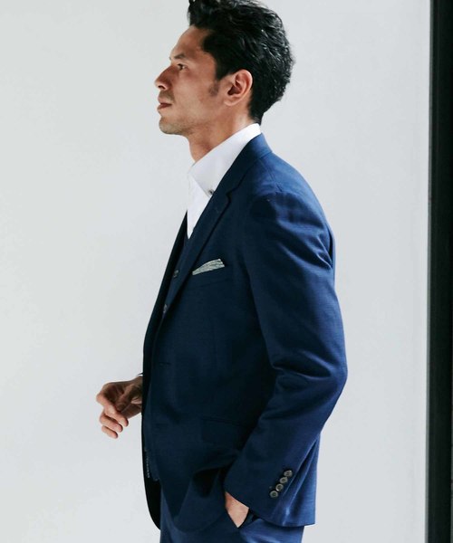MEN'S BIGI（メンズビギ）の「ミニチェックメッシュ　テーラードジャケット（テーラードジャケット・メンズ・ネイビー/ブラウン/ブルー・LL/SS/S/M/L）」の10枚目の写真