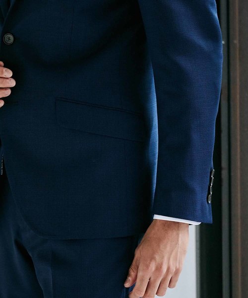 MEN'S BIGI（メンズビギ）の「ミニチェックメッシュ　テーラードジャケット（テーラードジャケット・メンズ・ネイビー/ブラウン/ブルー・LL/SS/S/M/L）」の11枚目の写真