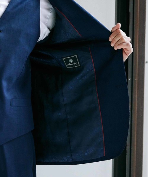 MEN'S BIGI（メンズビギ）の「ミニチェックメッシュ　テーラードジャケット（テーラードジャケット・メンズ・ネイビー/ブラウン/ブルー・LL/SS/S/M/L）」の13枚目の写真