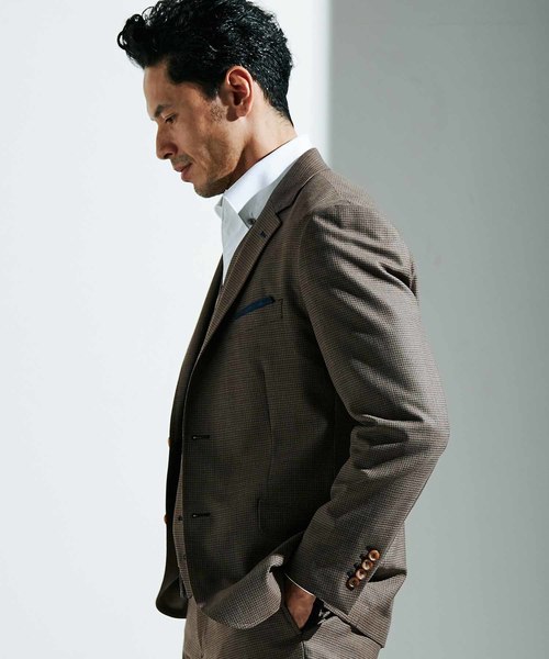 MEN'S BIGI（メンズビギ）の「ミニチェックメッシュ　テーラードジャケット（テーラードジャケット・メンズ・ネイビー/ブラウン/ブルー・LL/SS/S/M/L）」の17枚目の写真