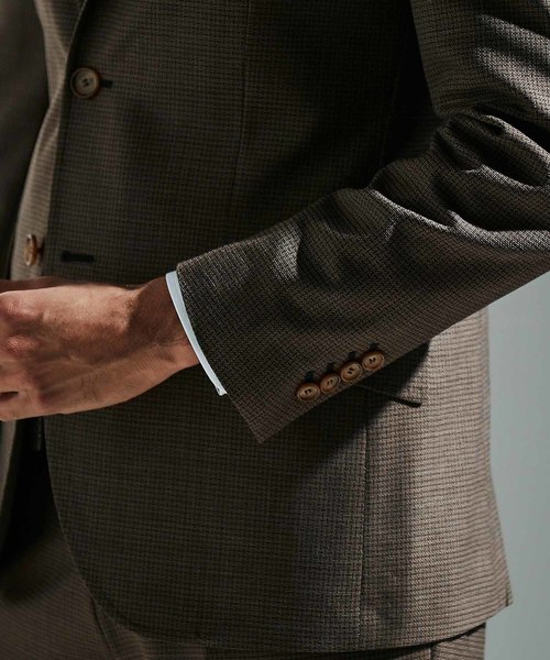 MEN'S BIGI（メンズビギ）の「ミニチェックメッシュ　テーラードジャケット（テーラードジャケット・メンズ・ネイビー/ブラウン/ブルー・LL/SS/S/M/L）」の21枚目の写真