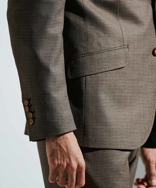 MEN'S BIGI（メンズビギ）の「ミニチェックメッシュ　テーラードジャケット（テーラードジャケット・メンズ・ネイビー/ブラウン/ブルー・LL/SS/S/M/L）」の22枚目の写真