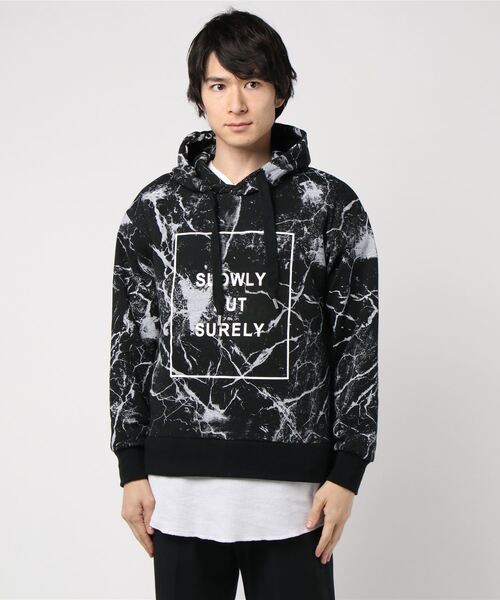 STYLEBLOCK（スタイルブロック）の「ロゴプリントフェイクレイヤードサイドジップスリットパーカー（パーカー・メンズ・ホワイト系その他/ブラック系その他/ホワイト系その他2/ブラック系その他2・L/M）」の4枚目の写真