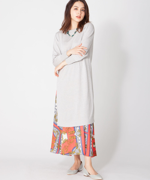 レイヤードニットワンピース ワンピース Recre アンレクレ のファッション ワンピース セール En