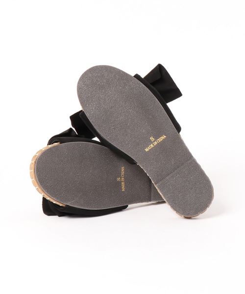 GeeRA（ジーラ）の「リボンデザインフラットサンダル（サンダル・レディース・ブラック/ベージュ/オレンジ/グリーン・X-LARGE/MEDIUM/LARGE/SMALL）」の6枚目の写真