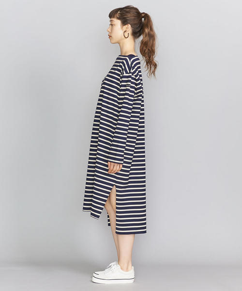 AMERICANA（アメリカーナ）の「＜Americana（アメリカーナ）＞コットンボートネックワンピース/ボーダー（ワンピース・レディース・ピンク/ネイビー・FREE）」の5枚目の写真