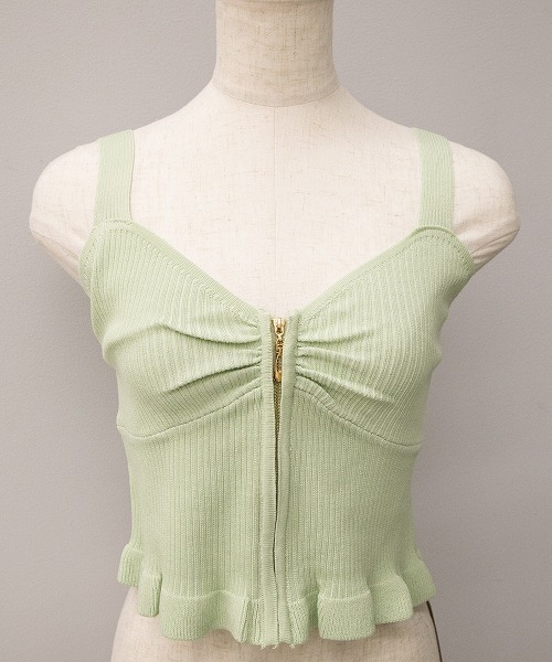 Libby&Rose（リビーアンドローズ）の「ＺＩＰビスチェ（ニット/セーター・レディース・ブラック/ブルー/グリーン/アイボリー/マスタード・FREE）」の3枚目の写真