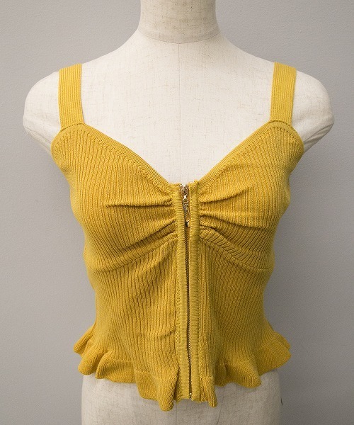 Libby&Rose（リビーアンドローズ）の「ＺＩＰビスチェ（ニット/セーター・レディース・ブラック/ブルー/グリーン/アイボリー/マスタード・FREE）」の5枚目の写真