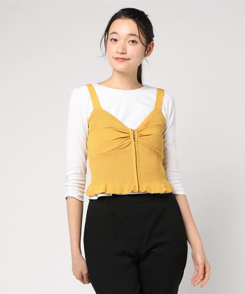 Libby&Rose（リビーアンドローズ）の「ＺＩＰビスチェ（ニット/セーター・レディース・ブラック/ブルー/グリーン/アイボリー/マスタード・FREE）」の9枚目の写真