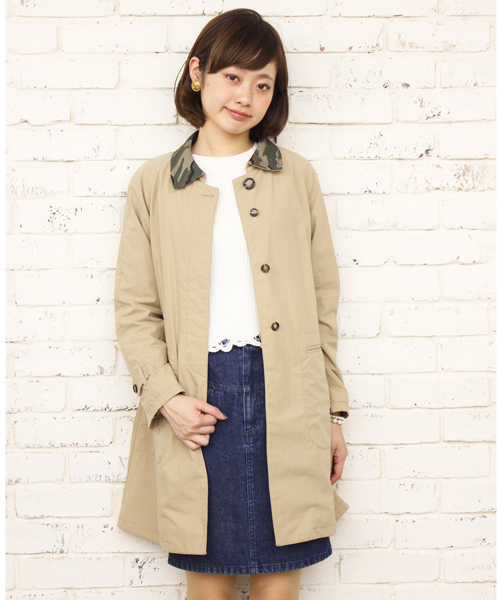 Kastane(カスタネ)の「【Kastane】3WAYコート(ステンカラーコート・レディース・ベージュ/ネイビー/オリーブ・FREE)」の1枚目の写真