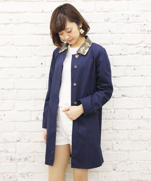 Kastane(カスタネ)の「【Kastane】3WAYコート(ステンカラーコート・レディース・ベージュ/ネイビー/オリーブ・FREE)」の3枚目の写真