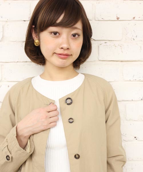 Kastane(カスタネ)の「【Kastane】3WAYコート(ステンカラーコート・レディース・ベージュ/ネイビー/オリーブ・FREE)」の4枚目の写真