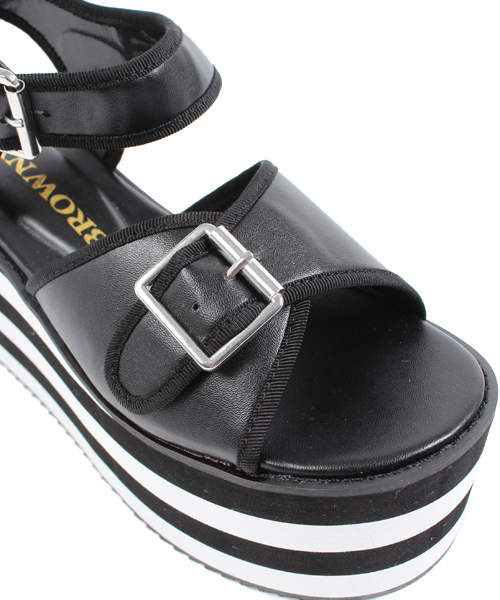 WEGO(ウィゴー)の「WEGO/厚底ラインサンダル(サンダル・レディース・ホワイト/ブラック・23.5/24.5)」の6枚目の写真