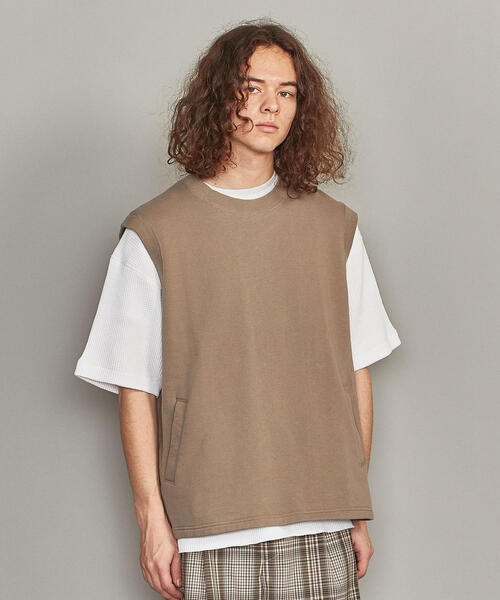 BEAUTY&YOUTH UNITED ARROWS（ビューティーアンドユースユナイテッドアローズ）の「BY スウェット ワイド ベスト -MADE IN JAPAN-（ベスト・メンズ・ベージュ/ブラック・M/L/S）」の2枚目の写真