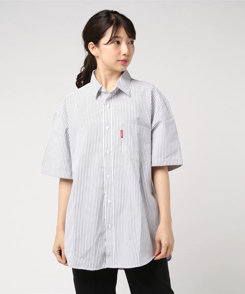 DING（ディング）の「DING/半袖ストライプシャツ（シャツ/ブラウス・レディース・ホワイト/ブラック・FREE）」の10枚目の写真