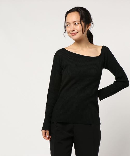 SESTO（セスト）の「綿タッチワンショルカットソー（Tシャツ/カットソー・レディース・ブラック/ブラウン/アイボリー/モカ・M）」の9枚目の写真