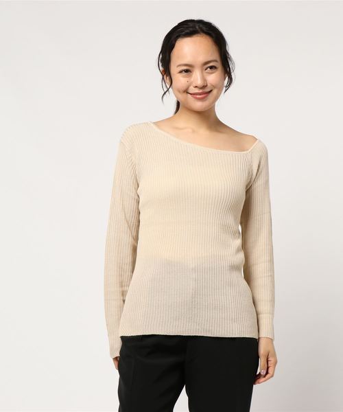 SESTO（セスト）の「綿タッチワンショルカットソー（Tシャツ/カットソー・レディース・ブラック/ブラウン/アイボリー/モカ・M）」の19枚目の写真