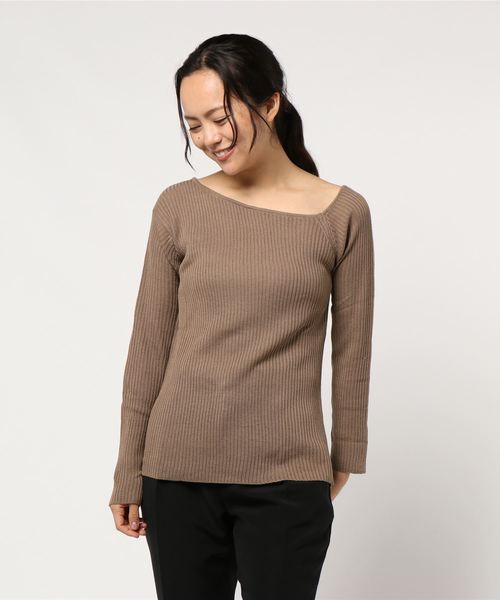 SESTO（セスト）の「綿タッチワンショルカットソー（Tシャツ/カットソー・レディース・ブラック/ブラウン/アイボリー/モカ・M）」の22枚目の写真