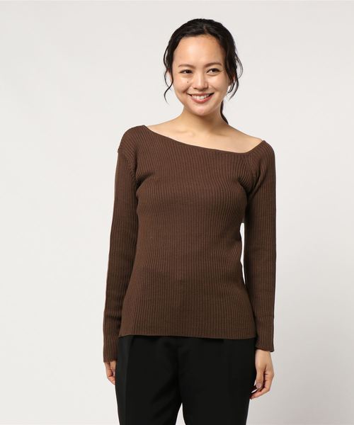 SESTO（セスト）の「綿タッチワンショルカットソー（Tシャツ/カットソー・レディース・ブラック/ブラウン/アイボリー/モカ・M）」の21枚目の写真