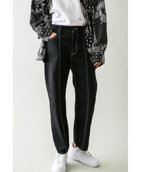 MONKEY TIME（モンキータイム）の「＜monkey time＞ ST KATURAGI CENTER SEAM TROUSER/トラウザー（デニムパンツ・メンズ・ブラック・SMALL/MEDIUM/LARGE）」の2枚目の写真