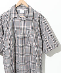 coen | チェックオープンカラーワイドフィットシャツ(シャツ/ブラウス)