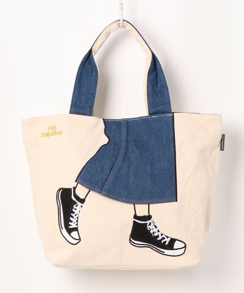 mis zapatos(ミス サパト)の「ロングスカートトート(トートバッグ・レディース・ブラック/ネイビー/グレー/オフホワイト/カーキ/ピンク・ONE SIZE)」の2枚目の写真