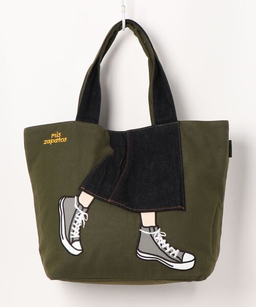 mis zapatos(ミス サパト)の「ロングスカートトート(トートバッグ・レディース・ブラック/ネイビー/グレー/オフホワイト/カーキ/ピンク・ONE SIZE)」の4枚目の写真