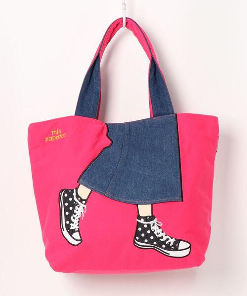 mis zapatos(ミス サパト)の「ロングスカートトート(トートバッグ・レディース・ブラック/ネイビー/グレー/オフホワイト/カーキ/ピンク・ONE SIZE)」の6枚目の写真