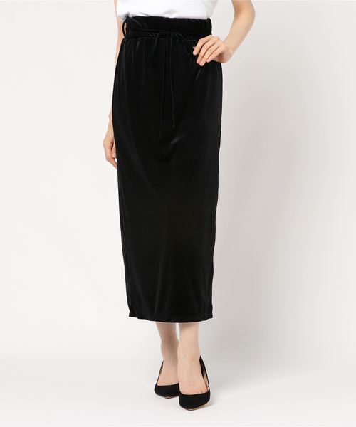 LOWRYS FARM（ローリーズファーム）の「カラーベロアタイトスカート　855291（スカート・レディース・ブラック/イエロー/グレー・FREE）」の12枚目の写真