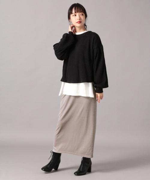 LOWRYS FARM（ローリーズファーム）の「カラーベロアタイトスカート　855291（スカート・レディース・ブラック/イエロー/グレー・FREE）」の13枚目の写真