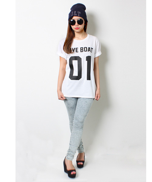 LOVE BOAT(ラブ・ボート)の「LBT BOYS Tシャツ(Tシャツ/カットソー・レディース・ホワイト系/ブラック系/グリーン系・FREE)」の2枚目の写真