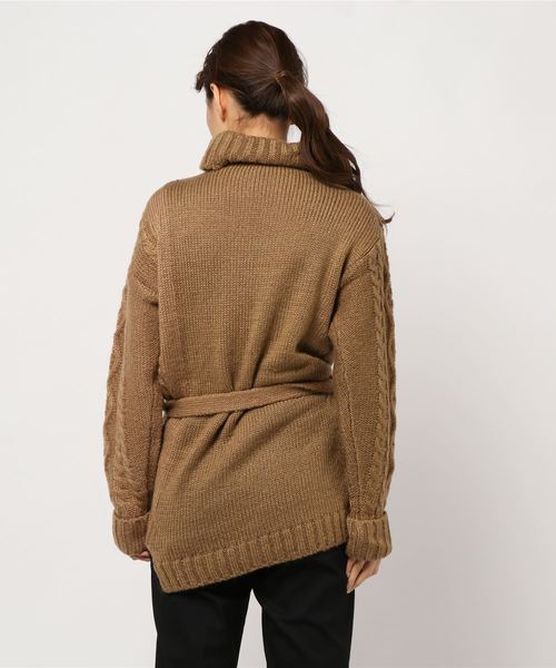 n'ee-ne(ネーネ)の「モヘアタッチ切替ニット(ニット/セーター・レディース・アイボリー/ブラック/ブラウン/ベージュ・FREE)」の13枚目の写真