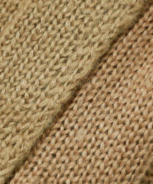 n'ee-ne(ネーネ)の「モヘアタッチ切替ニット(ニット/セーター・レディース・アイボリー/ブラック/ブラウン/ベージュ・FREE)」の11枚目の写真