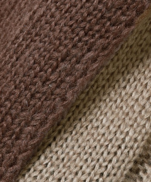 n'ee-ne(ネーネ)の「モヘアタッチ切替ニット(ニット/セーター・レディース・アイボリー/ブラック/ブラウン/ベージュ・FREE)」の15枚目の写真