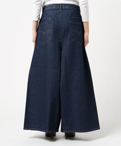 Libra Cue（リブラ キュー）の「Libra デニムワイドパンツ（デニムパンツ・レディース・ブルー・LARGE/MEDIUM）」の15枚目の写真