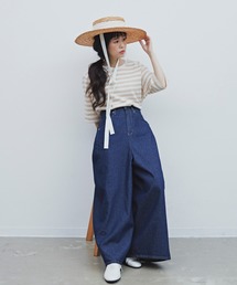 Libra Cue | Libra デニムワイドパンツ(デニムパンツ)